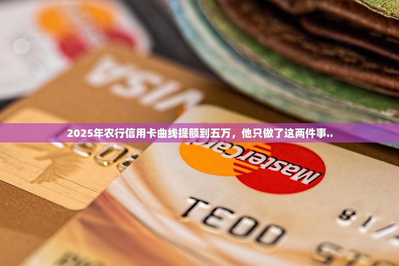 2025年农行信用卡曲线提额到五万，他只做了这两件事..