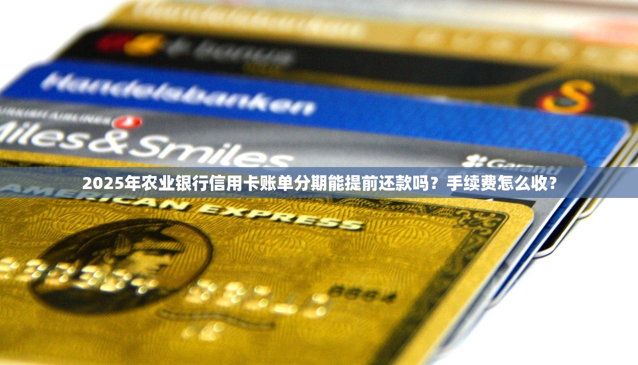 2025年农业银行信用卡账单分期能提前还款吗？手续费怎么收？