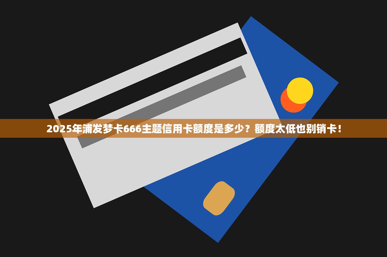 2025年浦发梦卡666主题信用卡额度是多少？额度太低也别销卡！