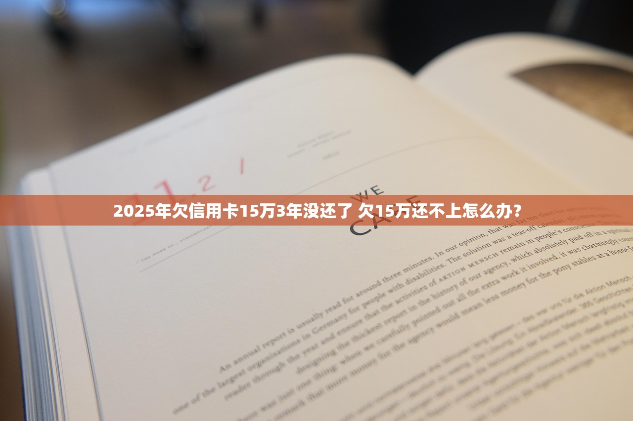 2025年欠信用卡15万3年没还了 欠15万还不上怎么办？