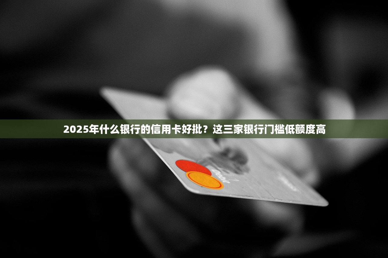 2025年什么银行的信用卡好批？这三家银行门槛低额度高
