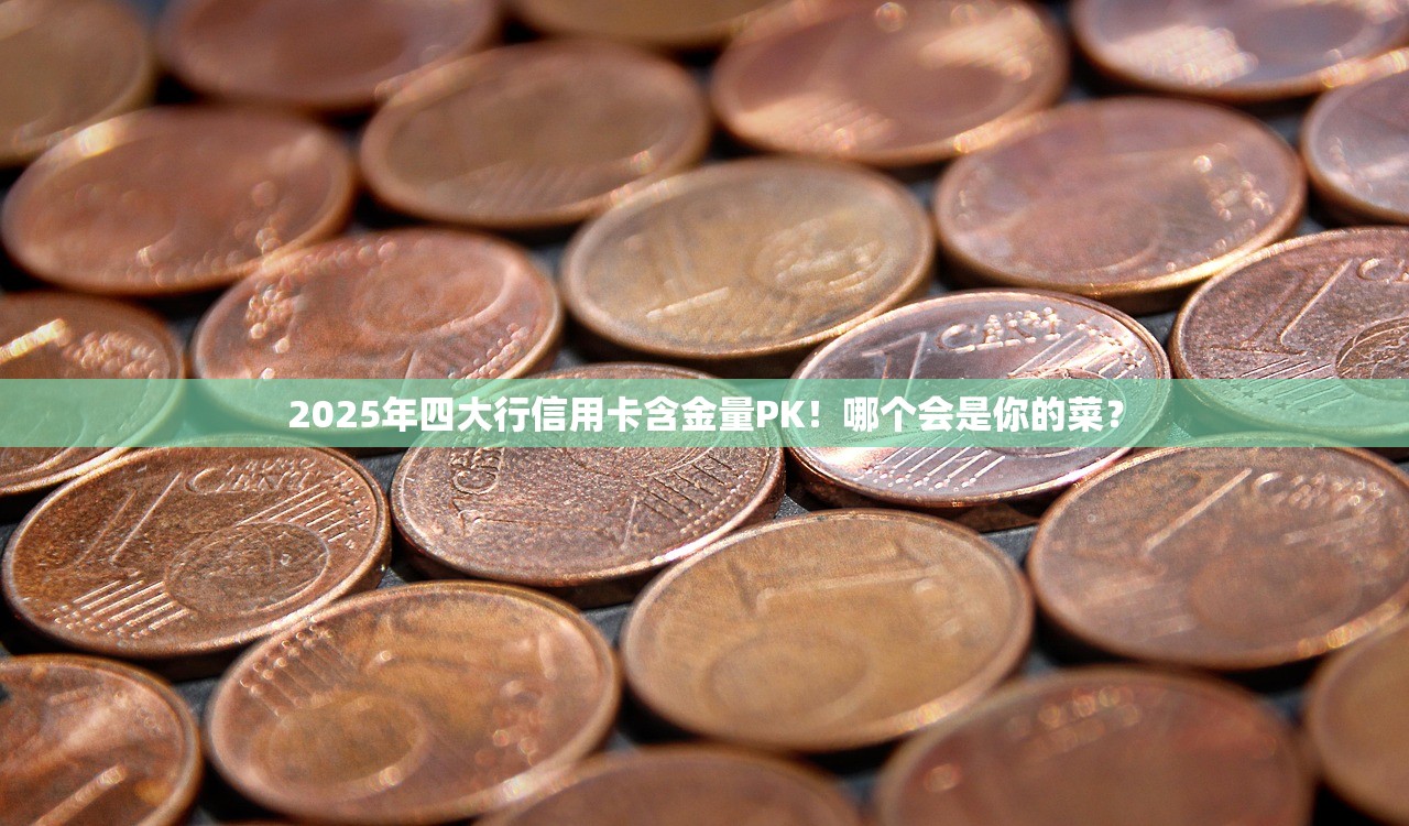 2025年四大行信用卡含金量PK！哪个会是你的菜？
