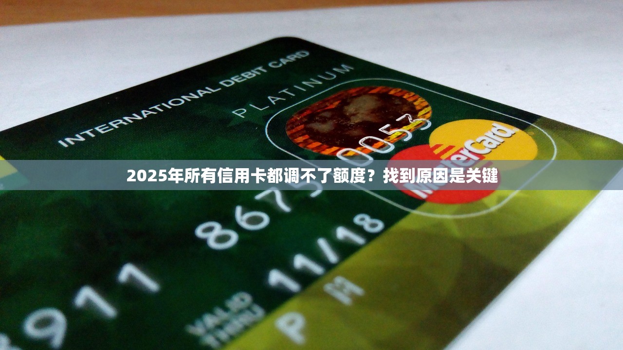 2025年所有信用卡都调不了额度？找到原因是关键