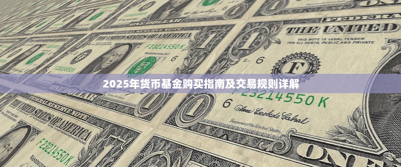 2025年货币基金购买指南及交易规则详解