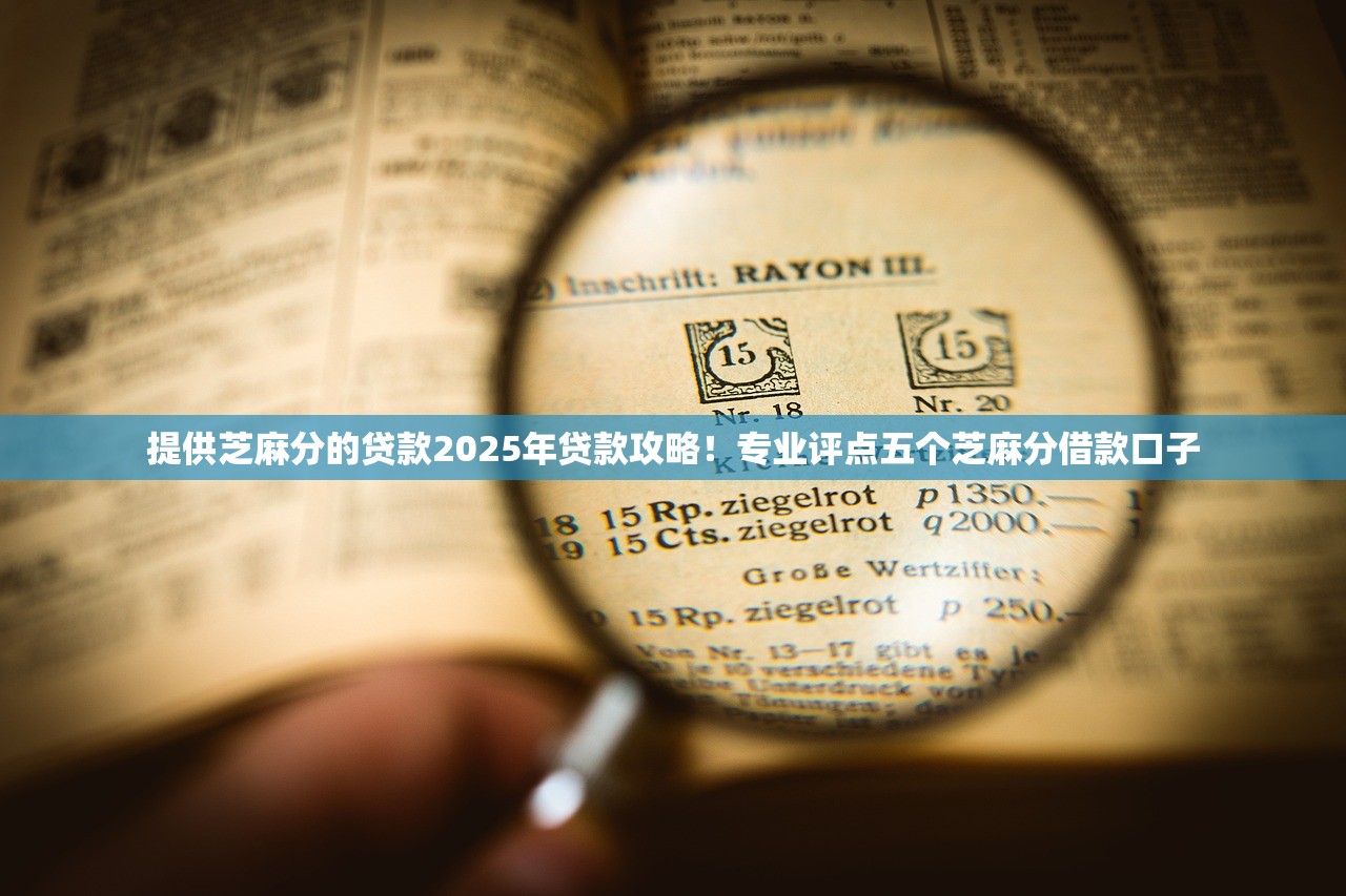 提供芝麻分的贷款2025年贷款攻略！专业评点五个芝麻分借款口子