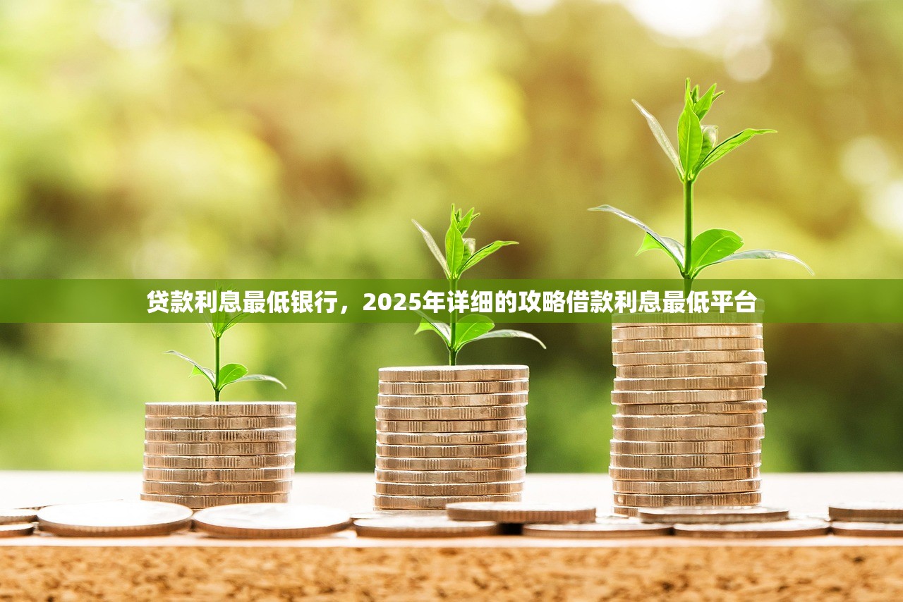 贷款利息最低银行，2025年详细的攻略借款利息最低平台