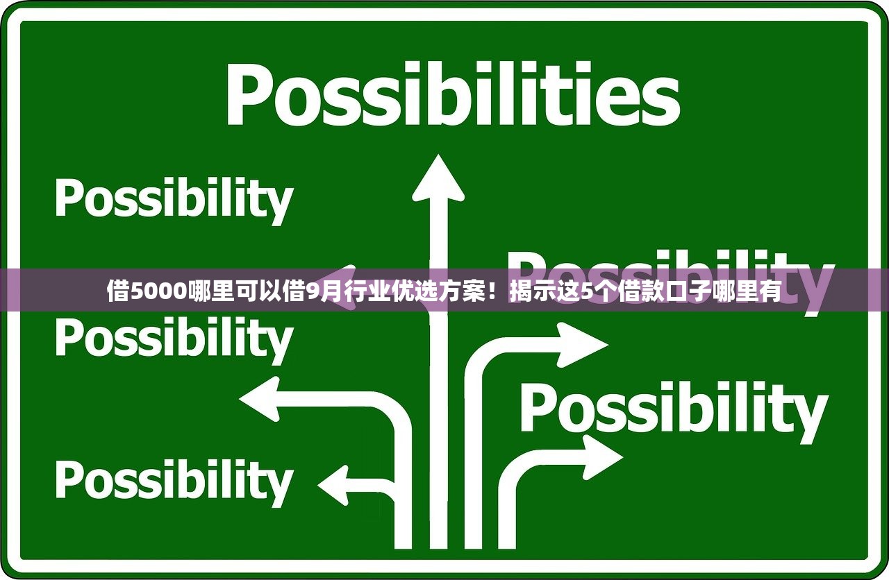 借5000哪里可以借9月行业优选方案！揭示这5个借款口子哪里有