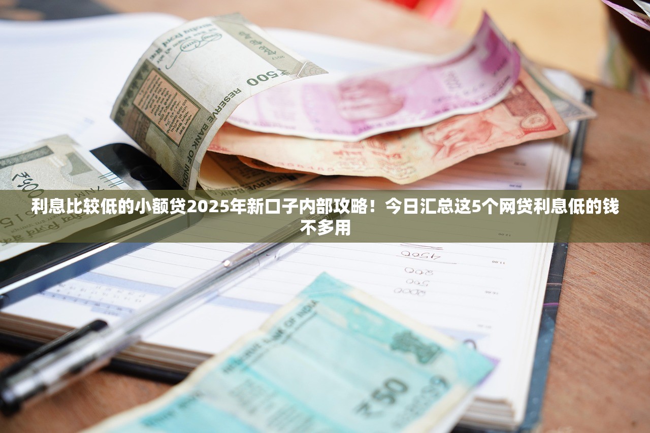 利息比较低的小额贷2025年新口子内部攻略！今日汇总这5个网贷利息低的钱不多用