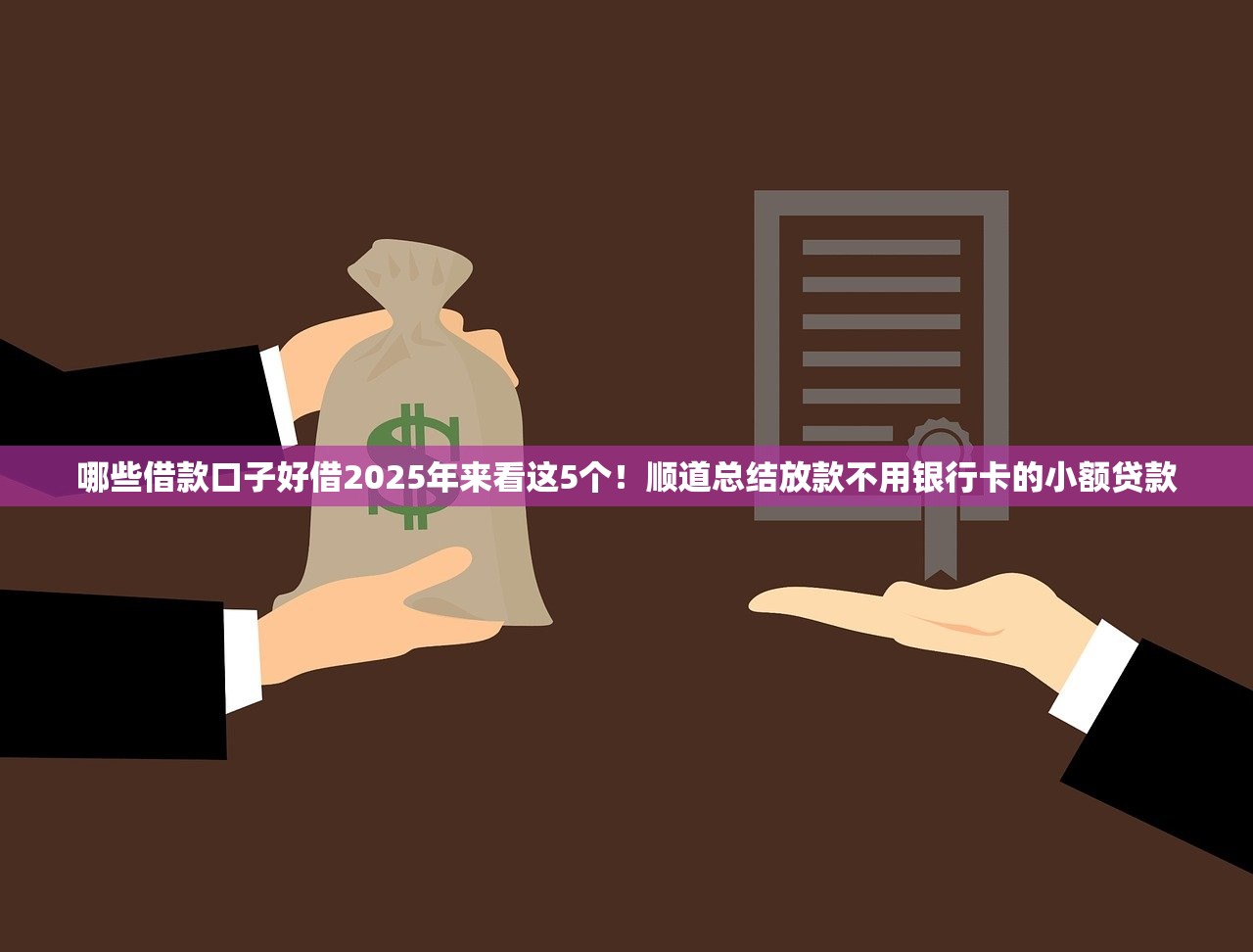 哪些借款口子好借2025年来看这5个！顺道总结放款不用银行卡的小额贷款