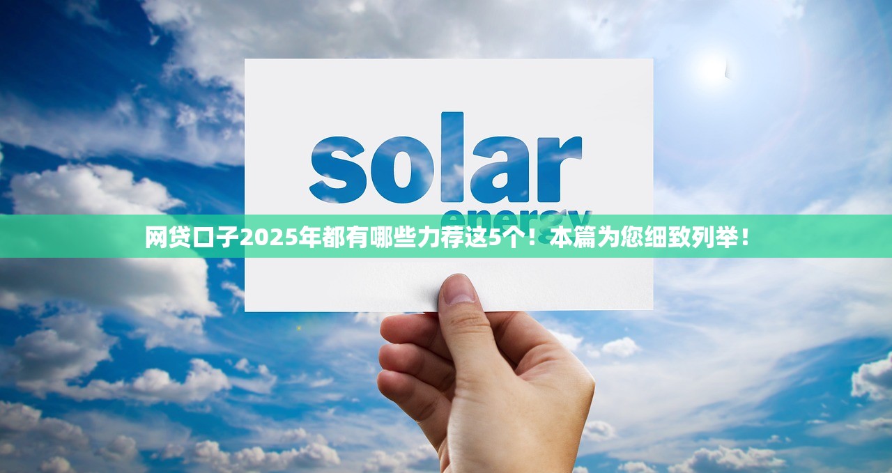 网贷口子2025年都有哪些力荐这5个！本篇为您细致列举！