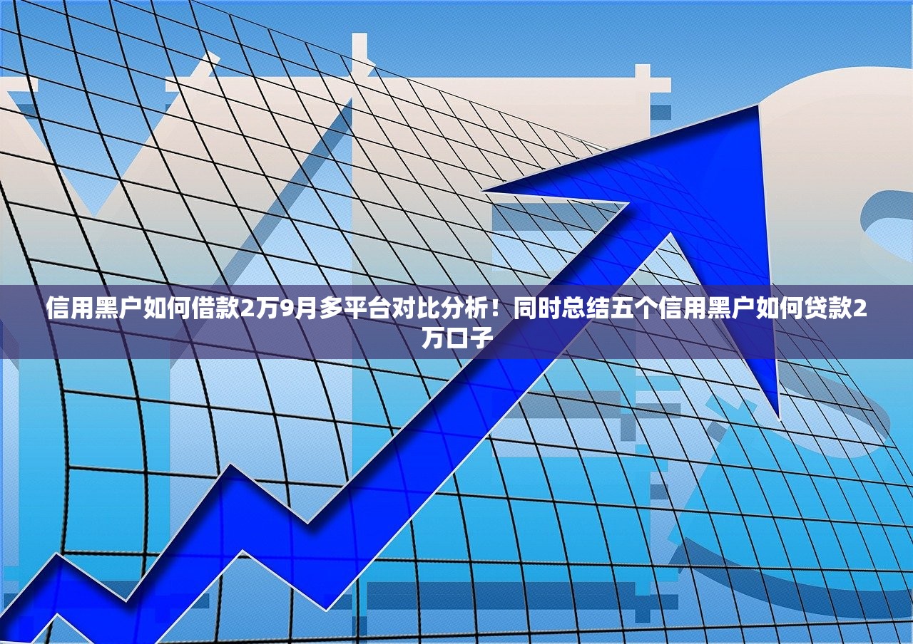 信用黑户如何借款2万9月多平台对比分析！同时总结五个信用黑户如何贷款2万口子