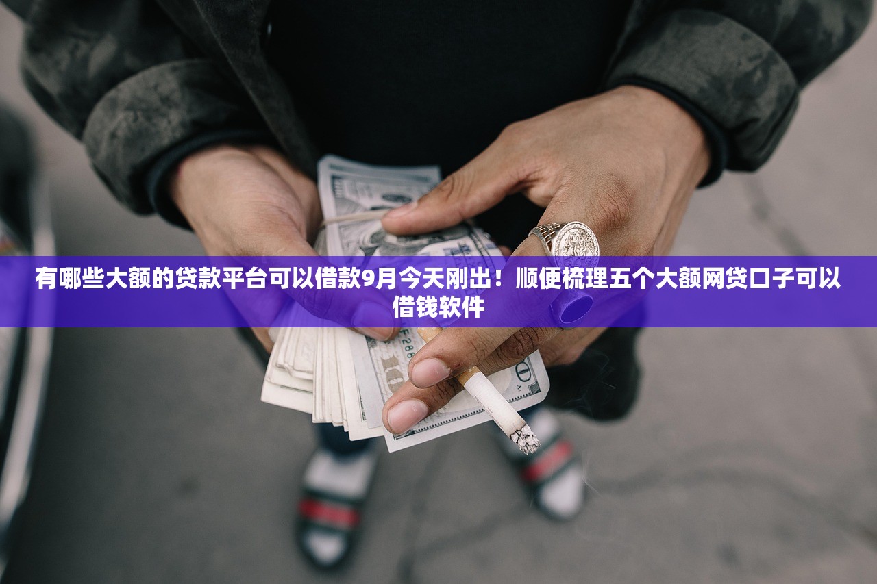 有哪些大额的贷款平台可以借款9月今天刚出！顺便梳理五个大额网贷口子可以借钱软件