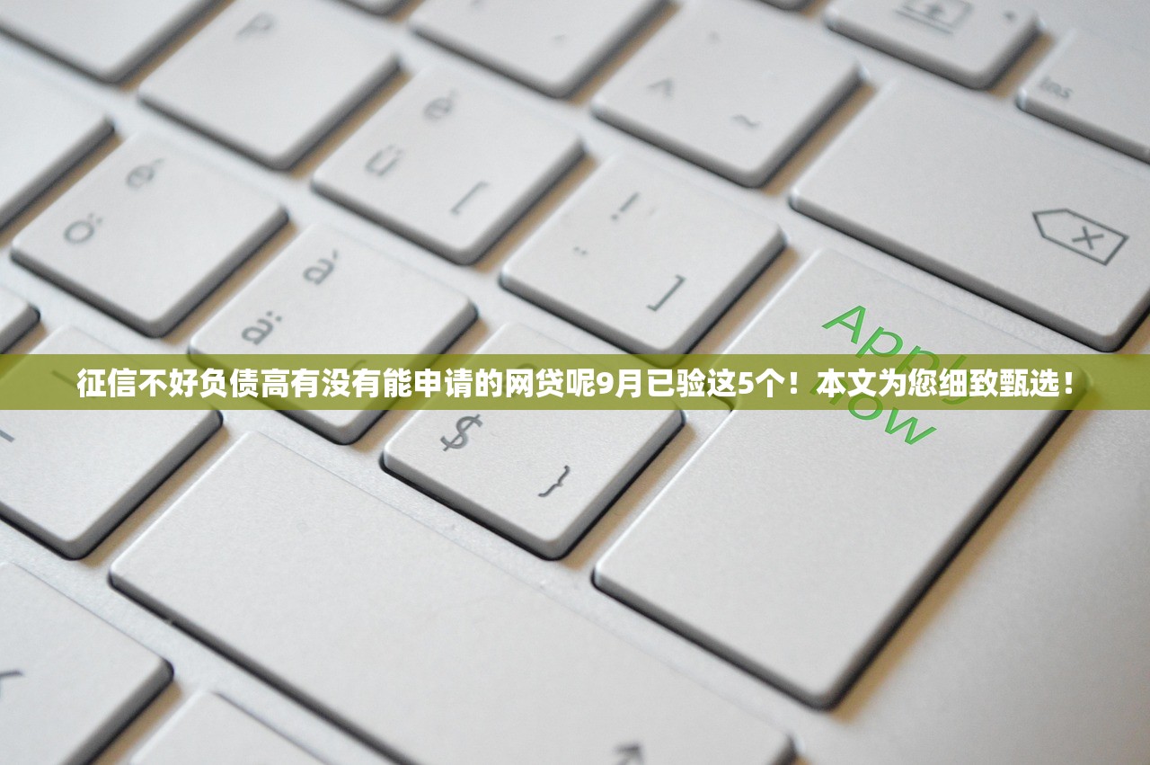 征信不好负债高有没有能申请的网贷呢9月已验这5个！本文为您细致甄选！