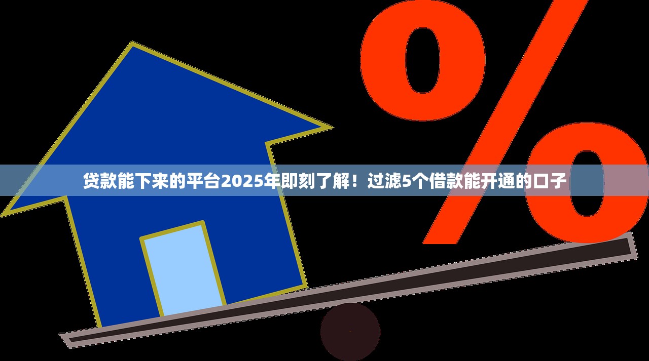 贷款能下来的平台2025年即刻了解！过滤5个借款能开通的口子