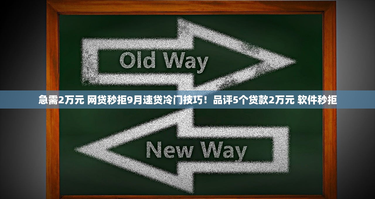 急需2万元 网贷秒拒9月速贷冷门技巧！品评5个贷款2万元 软件秒拒