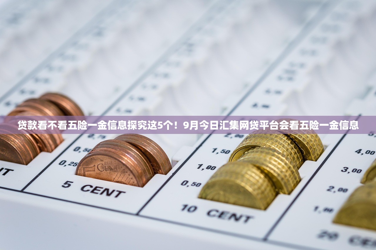 贷款看不看五险一金信息探究这5个！9月今日汇集网贷平台会看五险一金信息