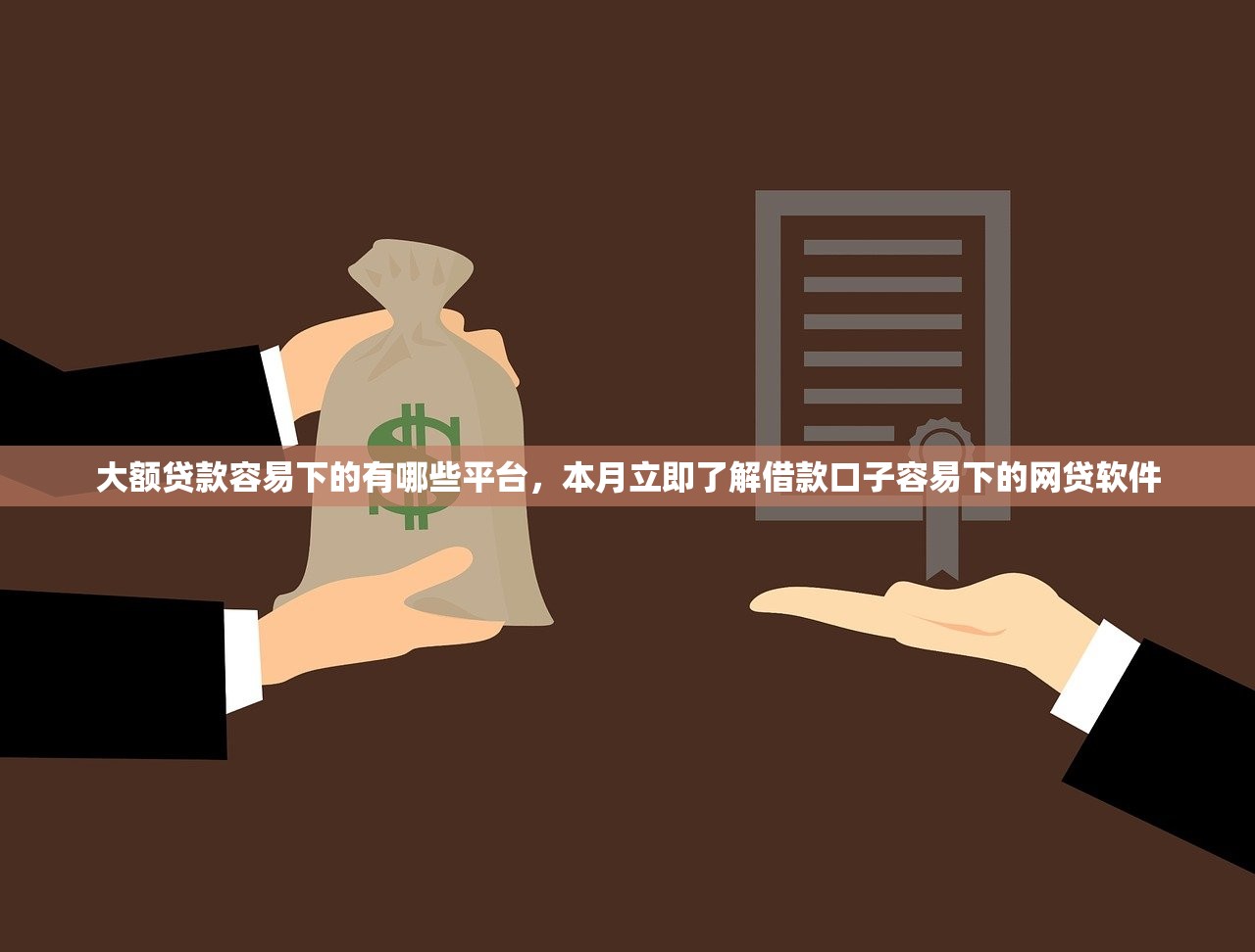 大额贷款容易下的有哪些平台，本月立即了解借款口子容易下的网贷软件