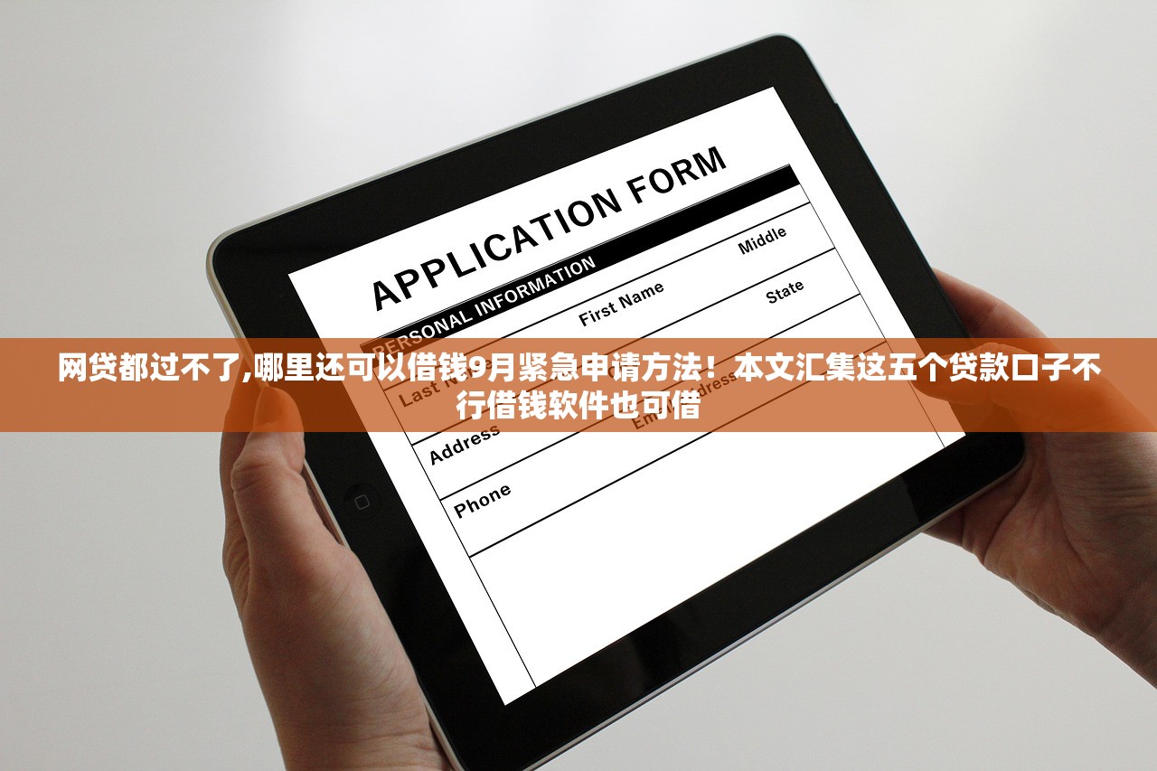 网贷都过不了,哪里还可以借钱9月紧急申请方法！本文汇集这五个贷款口子不行借钱软件也可借