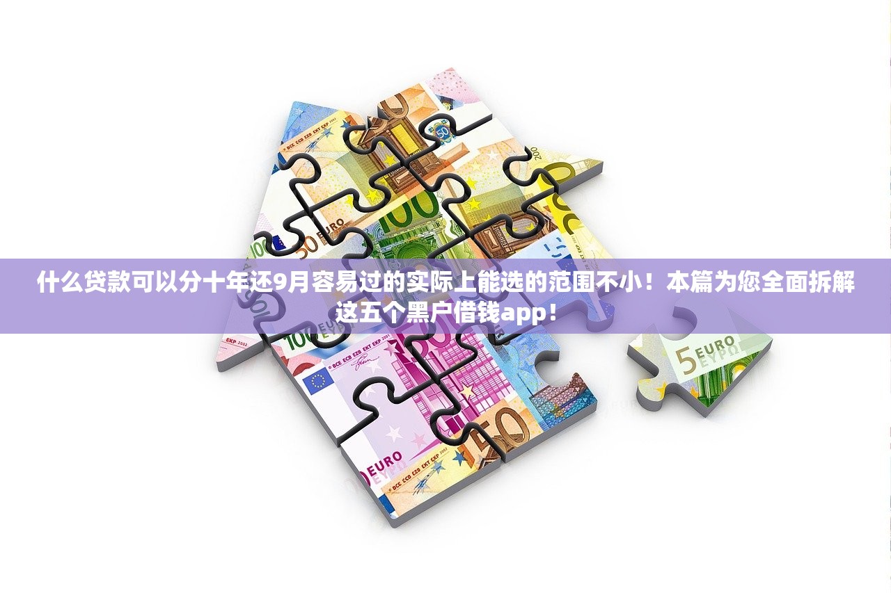 什么贷款可以分十年还9月容易过的实际上能选的范围不小！本篇为您全面拆解这五个黑户借钱app！