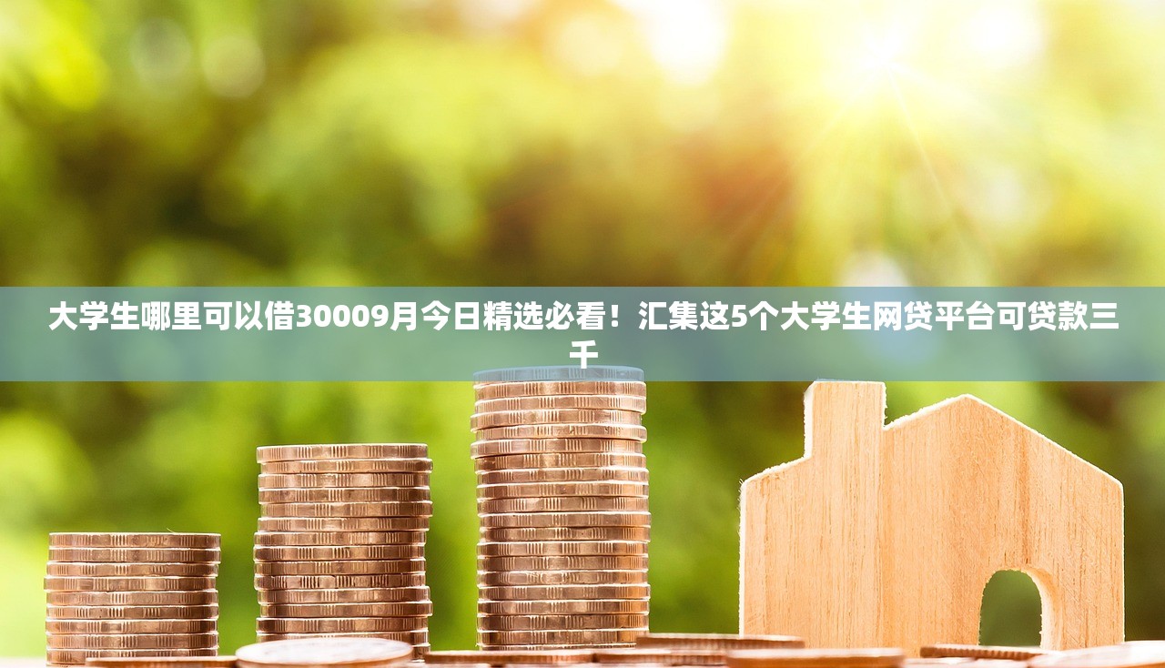 大学生哪里可以借30009月今日精选必看！汇集这5个大学生网贷平台可贷款三千