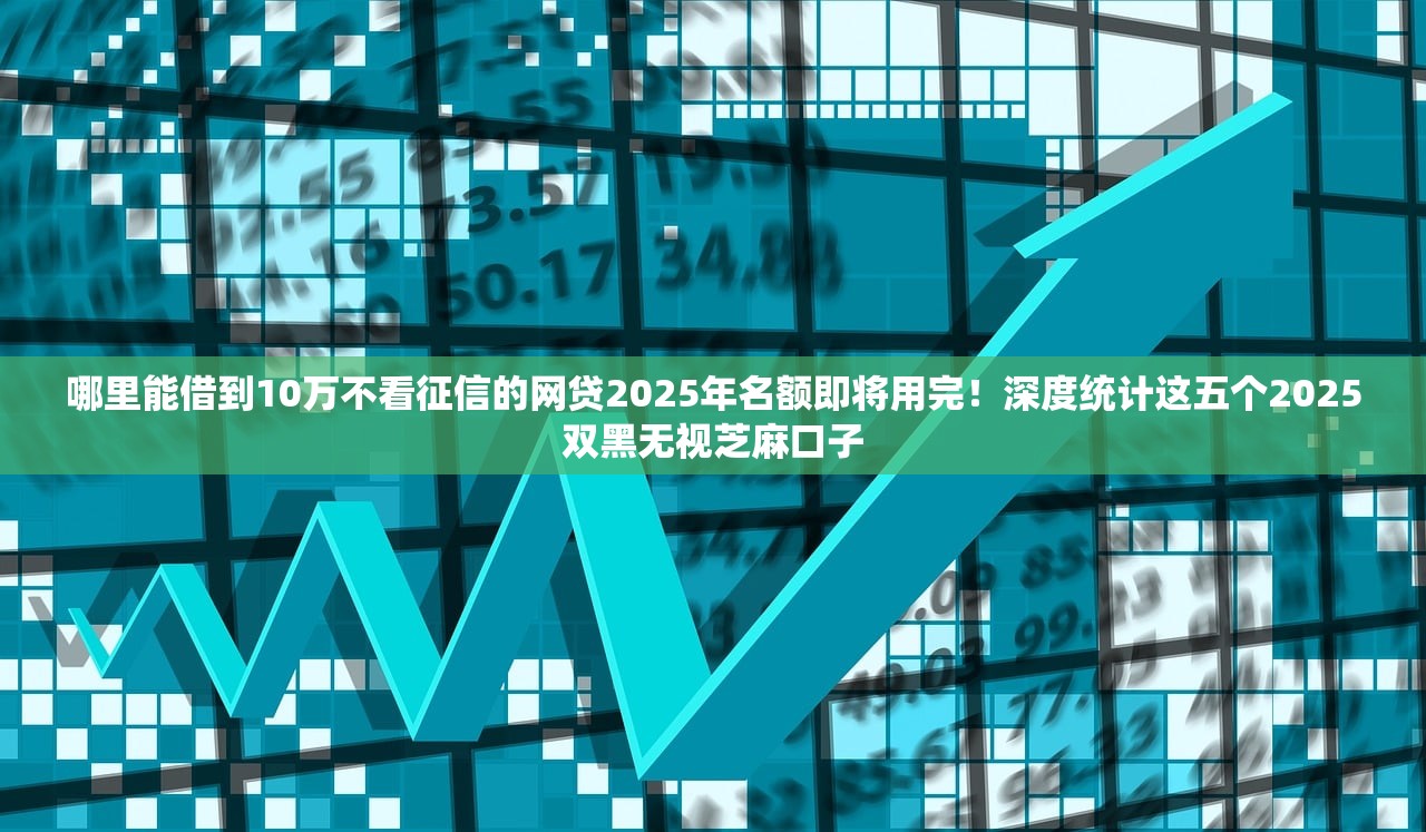哪里能借到10万不看征信的网贷2025年名额即将用完！深度统计这五个2025双黑无视芝麻口子