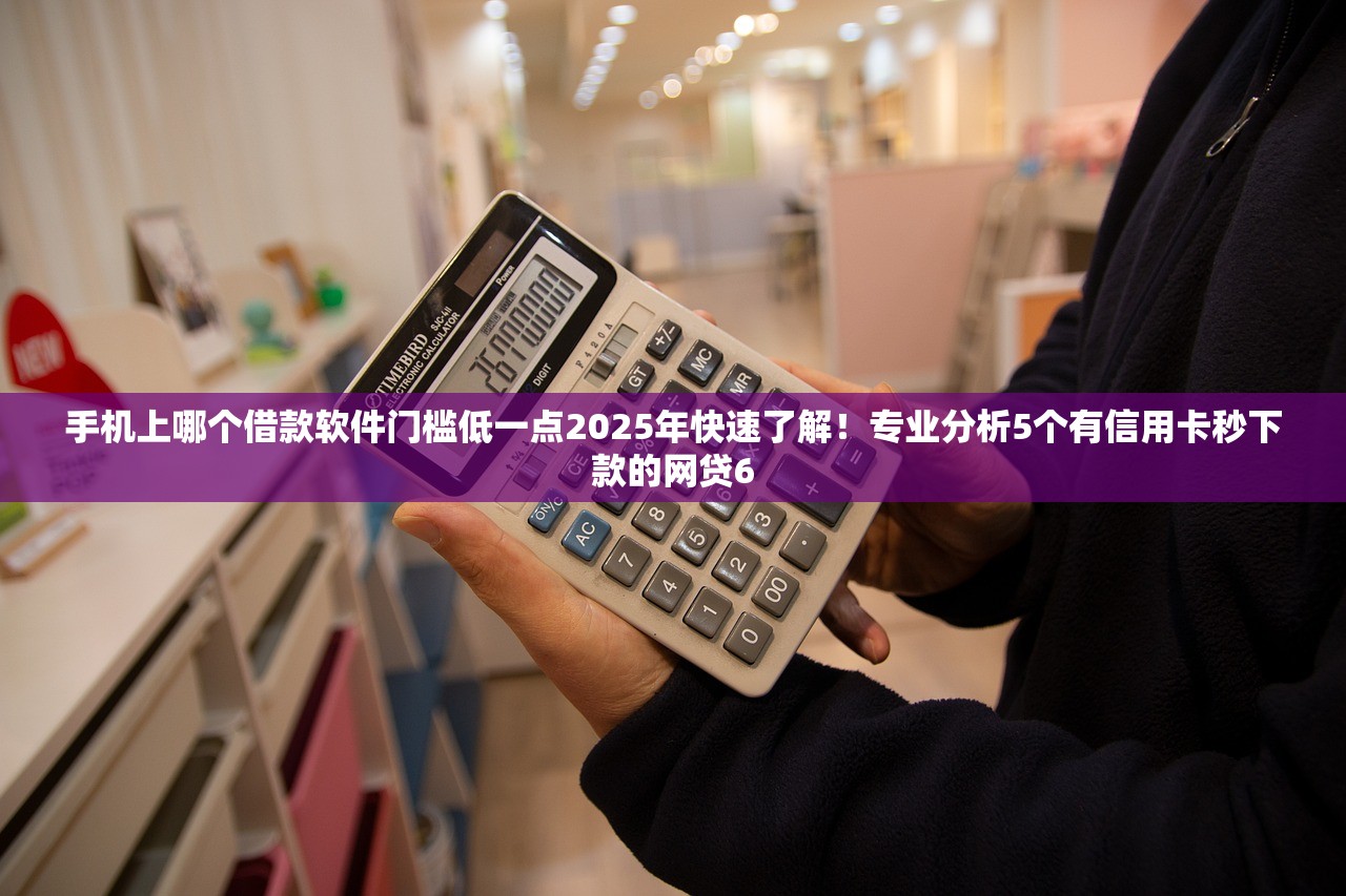 手机上哪个借款软件门槛低一点2025年快速了解！专业分析5个有信用卡秒下款的网贷6