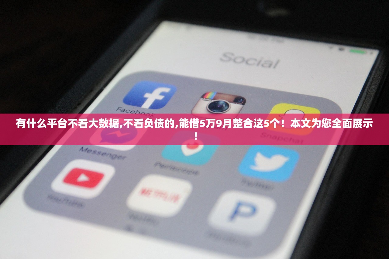 有什么平台不看大数据,不看负债的,能借5万9月整合这5个！本文为您全面展示！